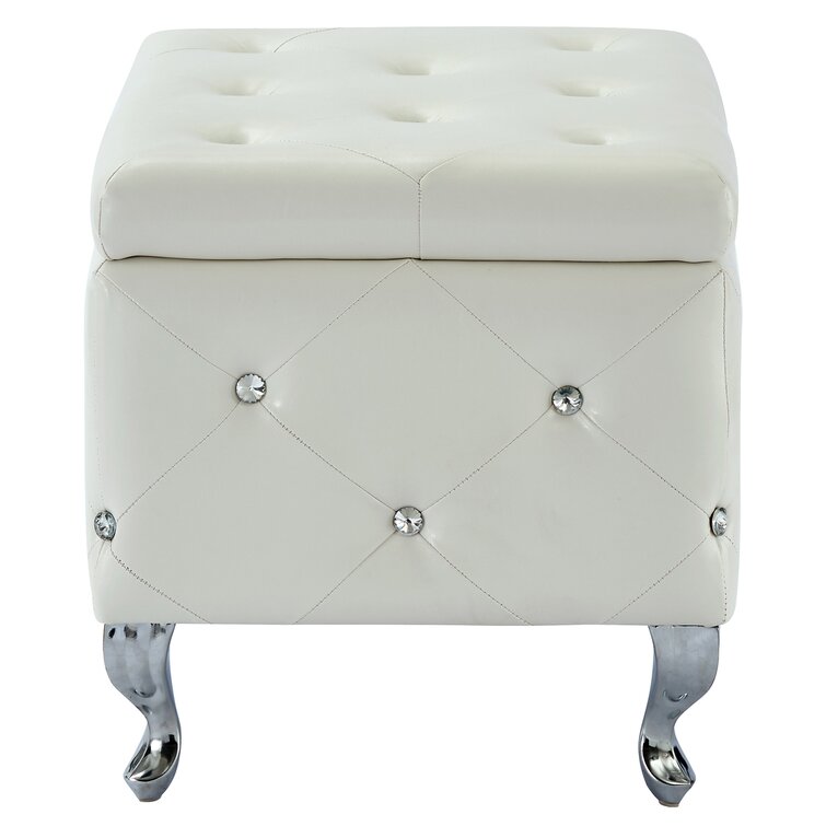 Linder tufted store storage ottoman